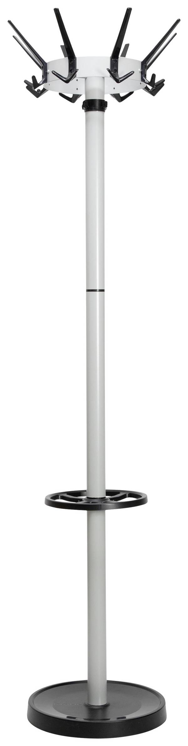 Maul Garderobenständer 9408095 MAULcaligo Anzahl der Haken: 32 (Ø x H) 46 cm x 175.2 cm Stahl Silber, Schwarz 1 St.