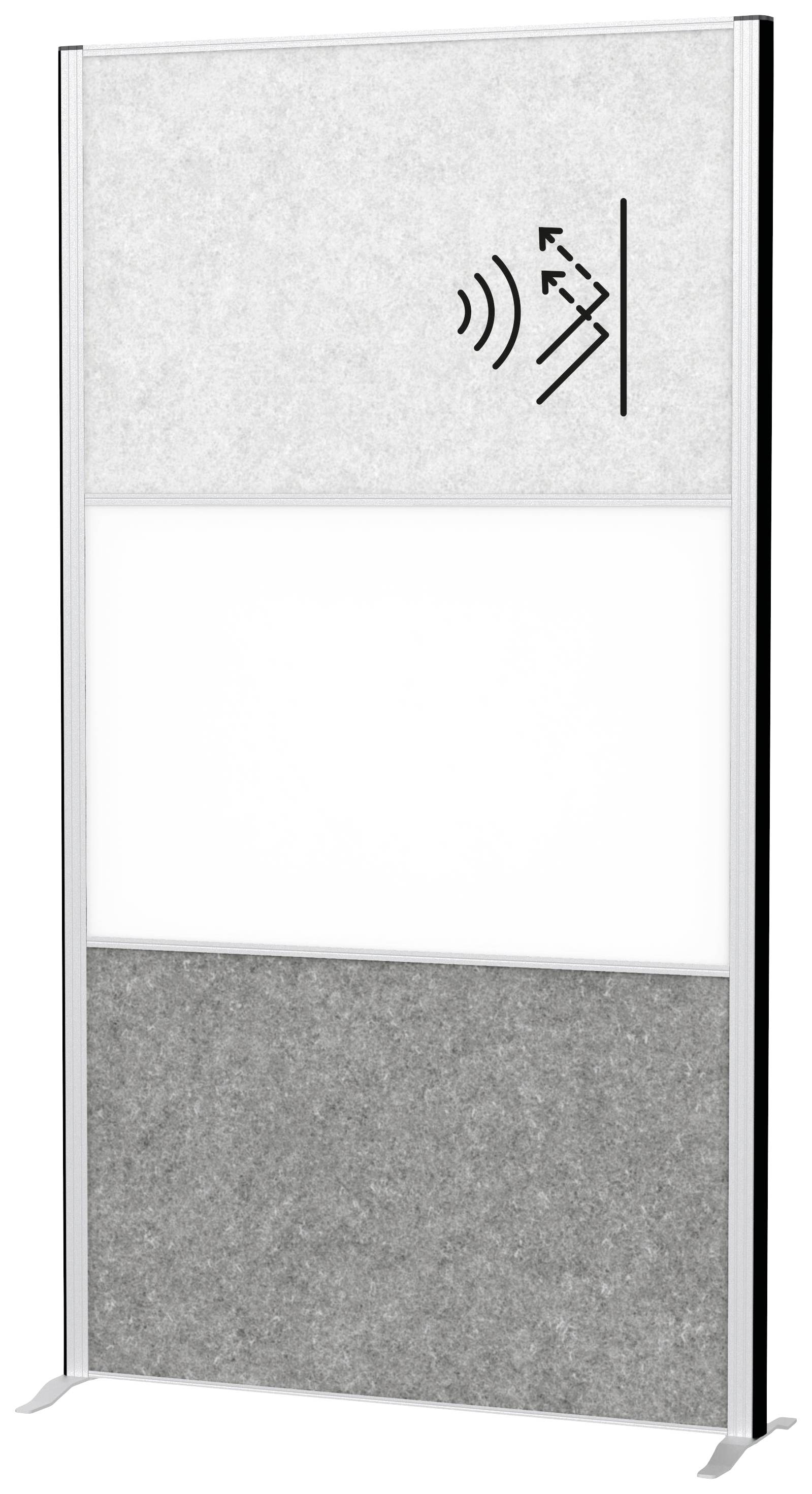 Maul Stellwand Silber, Dunkelgrau, Hellgrau 9655295