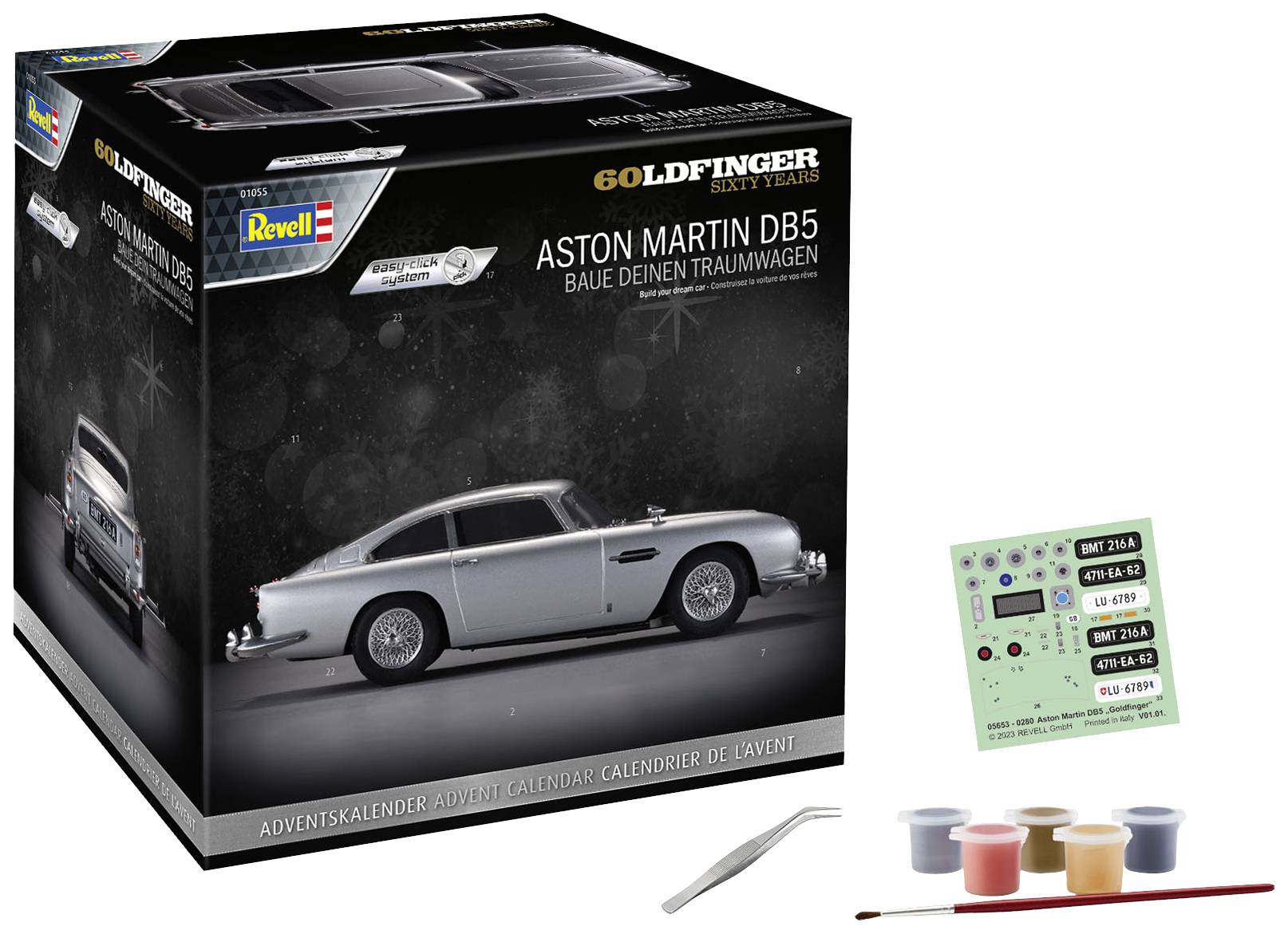 Revell James Bond Aston Martin DB5 Bausätze Adventskalender Altersklasse ab 10 Jahre-4