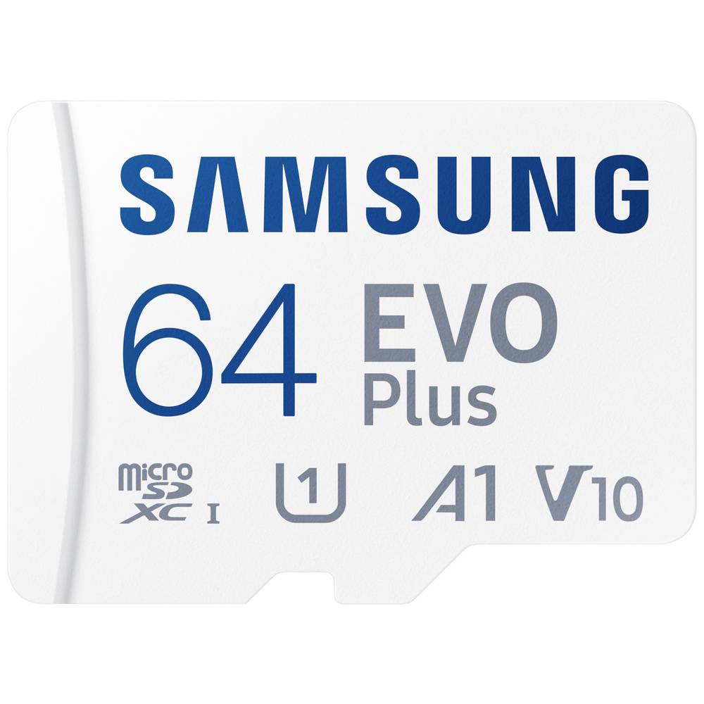Samsung EVO Plus microSD-kaart Retail 64 GB UHS-I, v30 Video Speed Class, A2 Application Performance