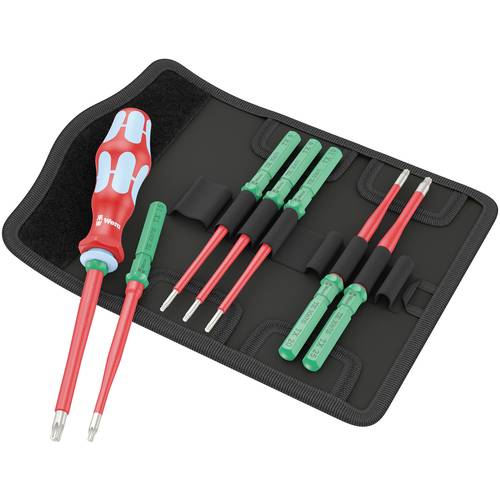 Thumbnail - Wera Kraftform Kompakt VDE Stainless 8 extra slim 1 Elektriker Wechselklingen-Set