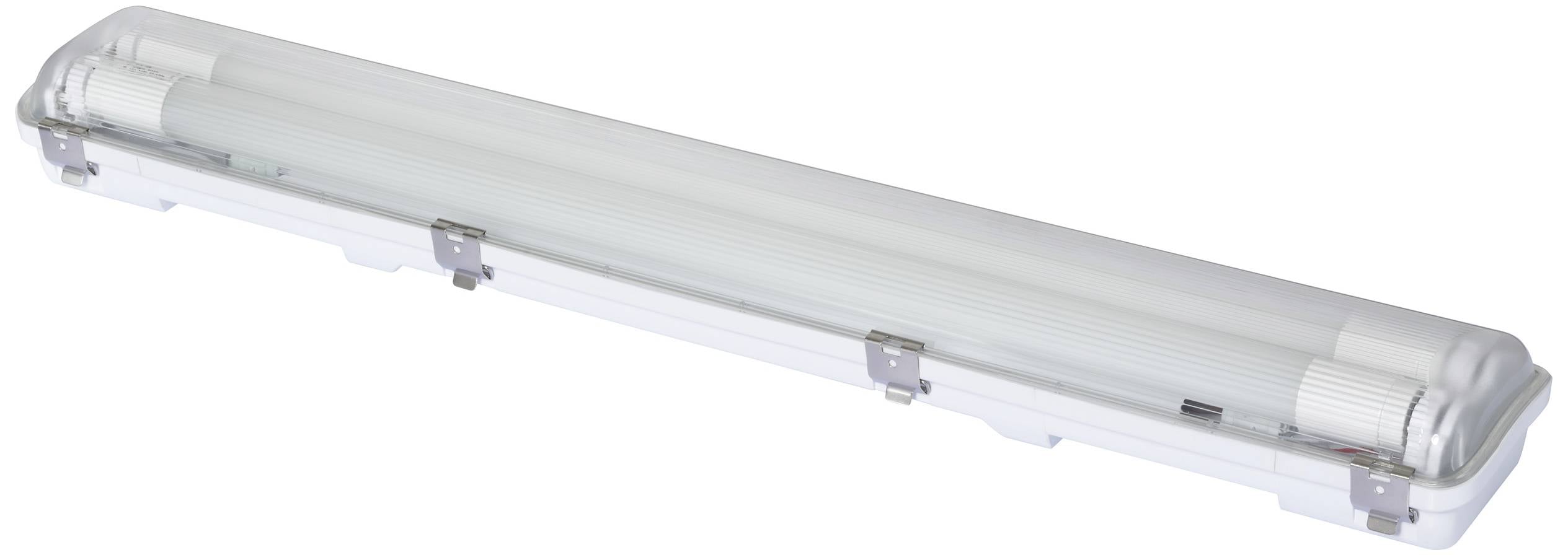 Sygonix LED-Feuchtraum-Wannenleuchte LED-Röhre T8 36 W Neutralweiß Grau (transparent)