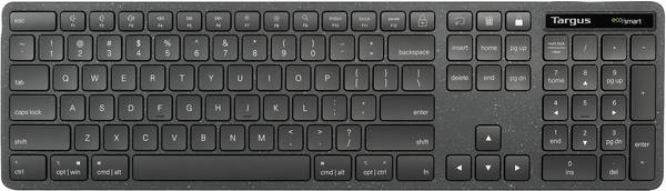 Targus EcoSmart™ Funk, Bluetooth® Tastatur Norwegisch Schwarz
