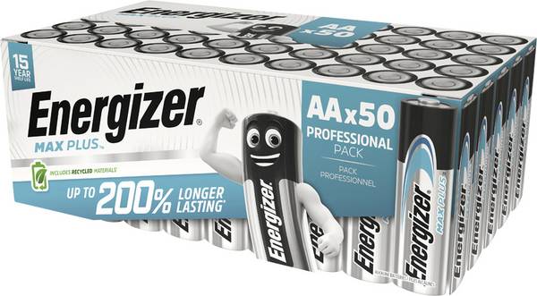 Energizer Max Plus Mignon (AA)-Batterie Alkali-Mangan 1.5 V 50 St.