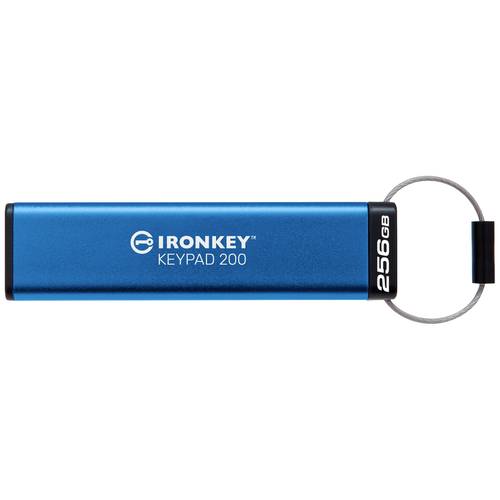 Thumbnail - Kingston IronKey Keypad 200 USB-Stick Retail 256 GB Blau IKKP200/256GB USB-A (USB 3.2 Gen 1)