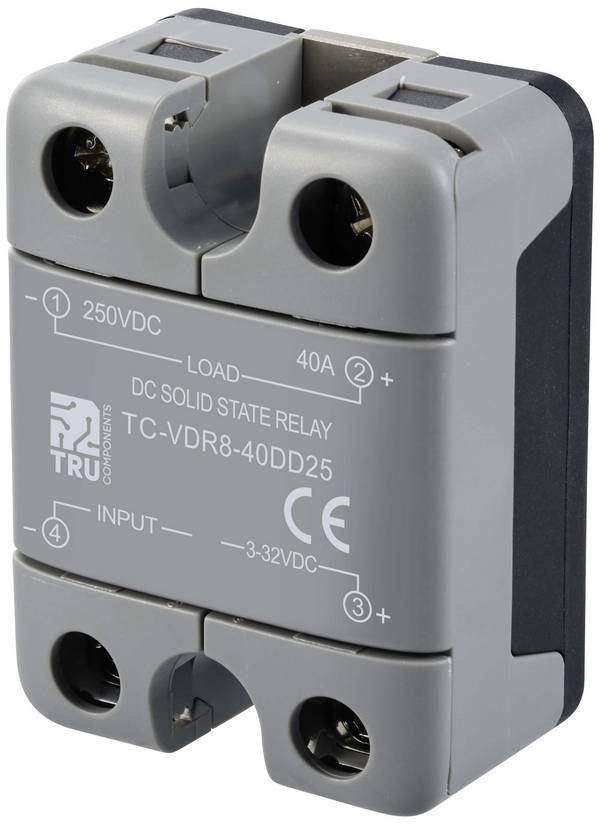 TRU COMPONENTS Halbleiterrelais TC-12705372 40 A Schaltspannung (max.): 250 V/DC Gleichstromschaltung 1 St.