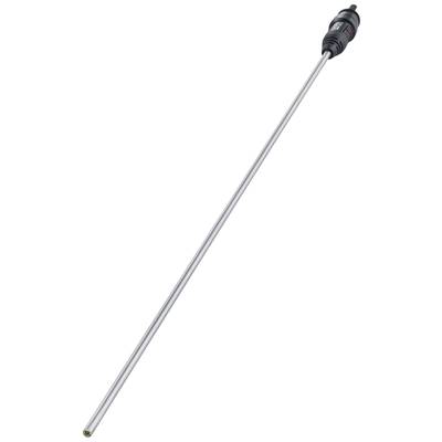 Langer, schmaler Metallstab mit schwarzem Griff am oberen Ende.