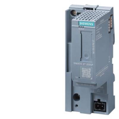 Graues elektronisches Gerät mit der Aufschrift 'Siemens', vermutlich ein Moduldach für industrielle Automatisierung.