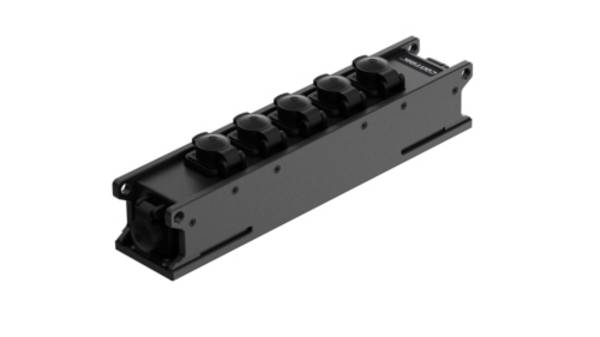 Contrik 1027453 1 Stück Steckdosen-Verteiler Schwarz