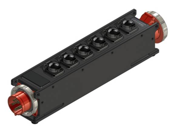Contrik 1027455 1 Stück Steckdosen-Verteiler Schwarz