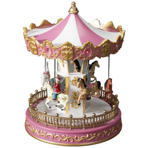 Konstsmide 4177-000 LED-Szenerie Karussell Warmweiß, Mehrfarbig LED Pink, Gold
