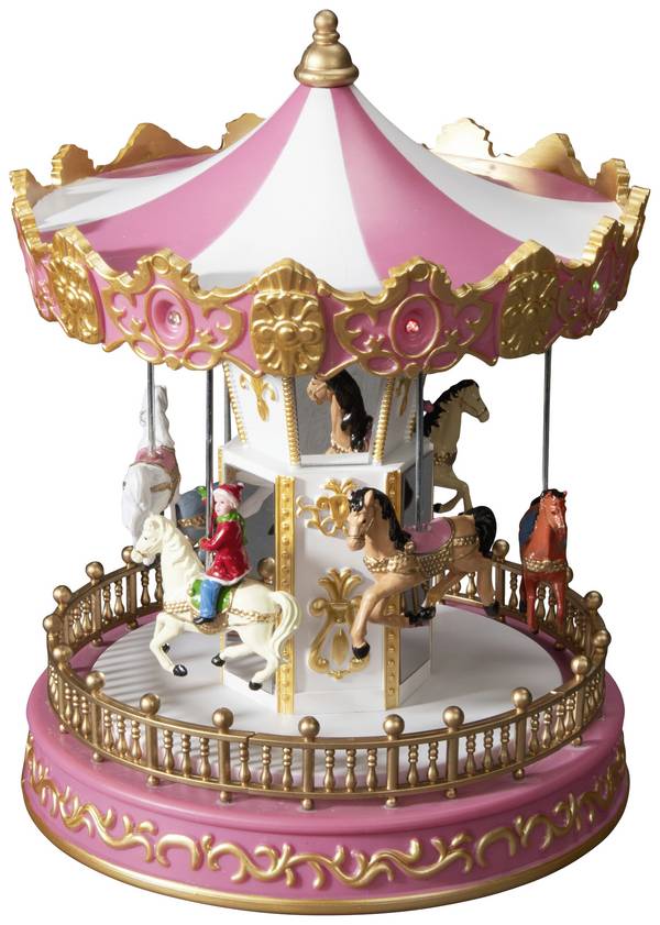 Konstsmide 4177-000 LED-Szenerie Karussell    Warmweiß, Mehrfarbig LED Pink, Gold
