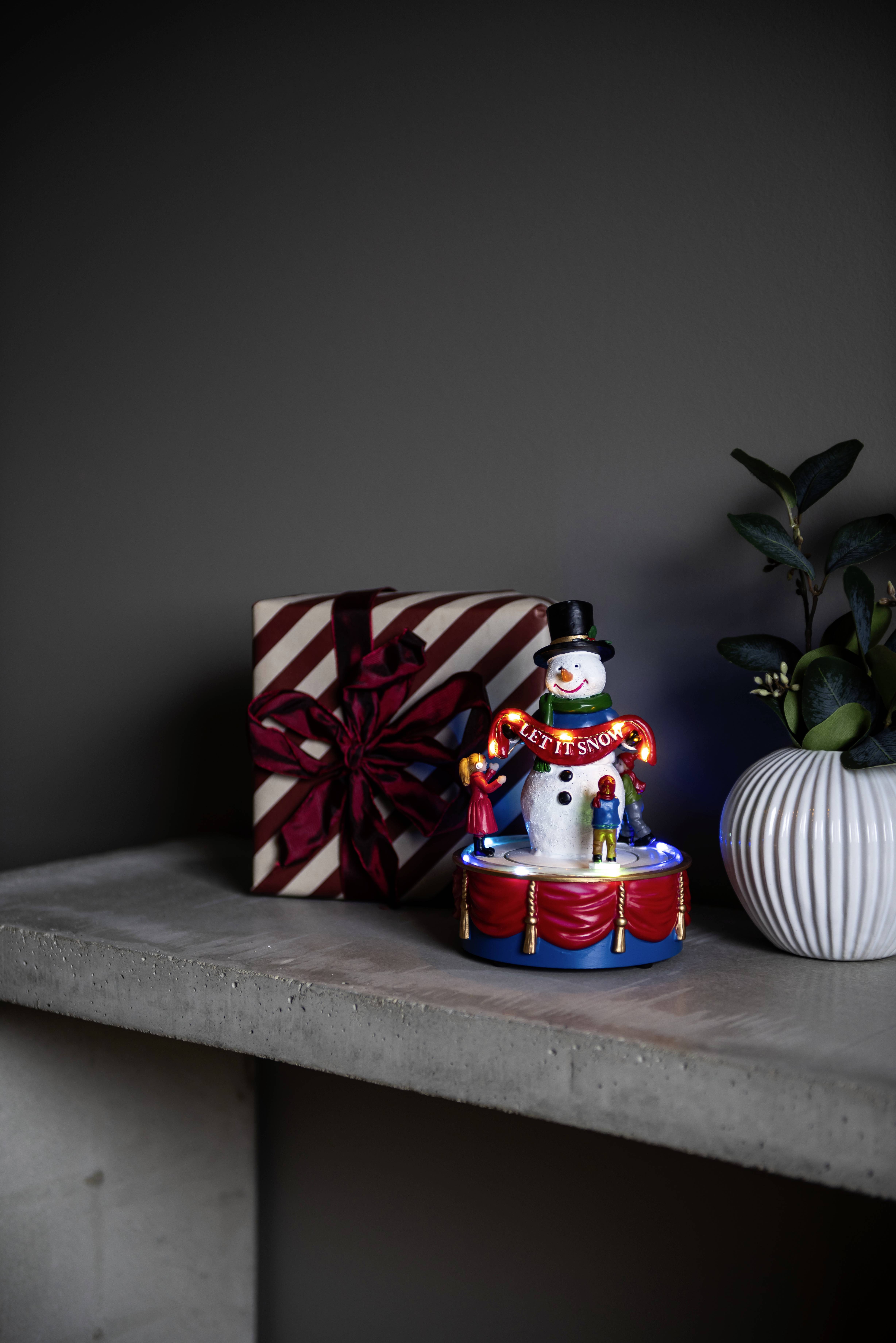 Konstsmide 4175-000 LED-Szenerie Schneemann, Kinder Mehrfarbig LED Rot, Weiß, Bunt