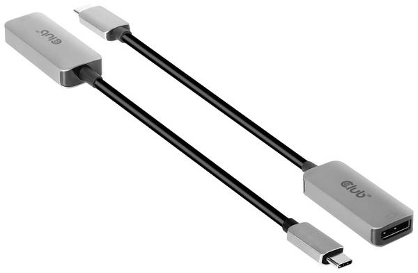 club3D CAC-1567 USB-C® / DisplayPort Adapter [1x USB-C® - 1x DisplayPort] Schwarz/Silber  0 mm
