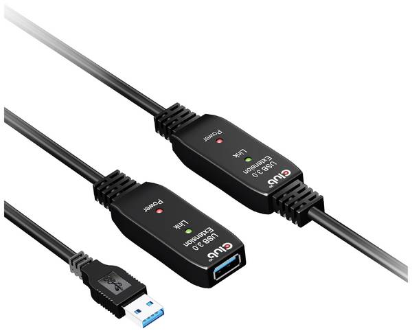 club3D USB-Kabel USB 3.2 Gen1 USB-C® Stecker 10.00 m Schwarz CAC-1405