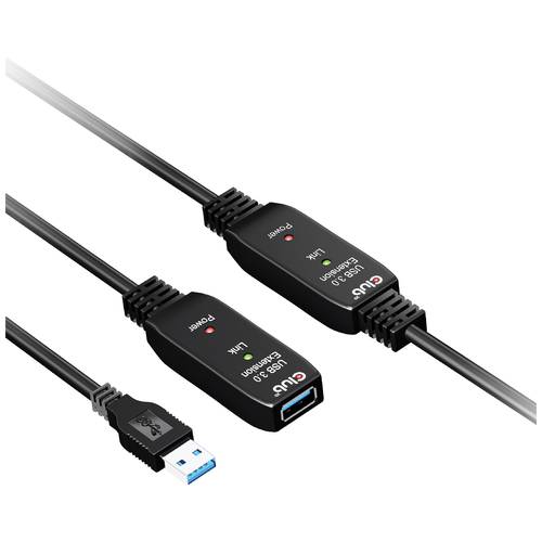 club3D USB-Kabel USB 3.2 Gen1 (USB 3.0 / USB 3.1 Gen1) 10.00 m Schwarz CAC-1405