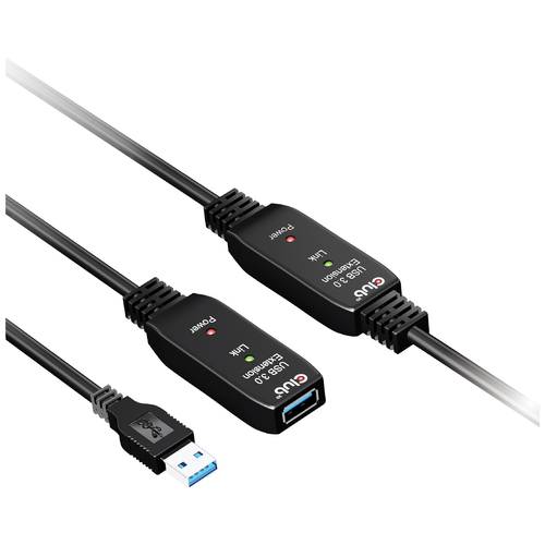 club3D USB-Kabel USB 3.2 Gen1 (USB 3.0 / USB 3.1 Gen1) 15.00 m Schwarz CAC-1406