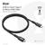 Ein schwarzes USB 3.2 Gen1 Typ-C zu Micro-USB-Kabel, 1 Meter lang, wird als Produkt dargestellt.
