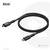 Ein schwarzes USB-Kabel von Club3D mit einem USB-C-Stecker auf beiden Enden. Das Logo und die Modellnummer CAC-1526 sind sichtbar.
