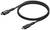 Ein schwarzes USB-C-Kabel mit 'Club'-Logo, geeignet für Datenübertragung und Laden von Geräten.