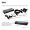 Club 3D HDMI KVM Switch für Dual HDMI 4K 60Hz. Enthält KVM-Switch, IR-Fernbedienung, USB-Kabel, Netzteil. 4K-Videoübertragung.