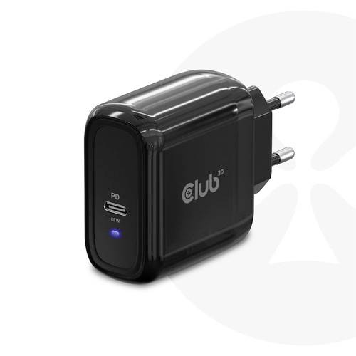 club3D CAC-1905 Notebook-Netzteil 65 W 1x USB-C® Schwarz Innenbereich GaN