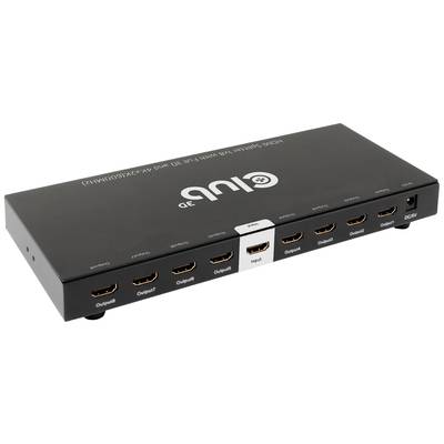 Ein HDMI-Verteiler mit acht Ausgängen und einem Eingang, geeignet für den Anschluss mehrerer Geräte an ein einzelnes Display.