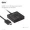 Ein 'HDMI 2-in-1 Bi-directional Switch' für 8K60Hz oder 4K120Hz mit zwei HDMI-Eingängen und einem Auswahlknopf wird gezeigt.