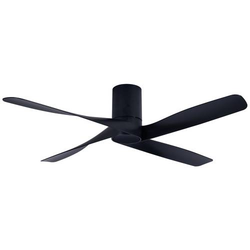 Lucci AIR Riviera Deckenventilator 35 W (Ø x H) 132 cm x 28 cm Schwarz mit Fernbedienung