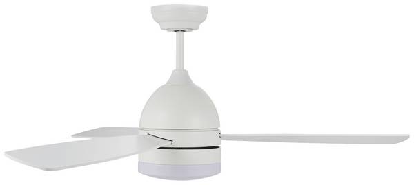 Lucci AIR Vector Deckenventilator  35 W (Ø x H) 130 cm x 10 cm Weiß mit Fernbedienung