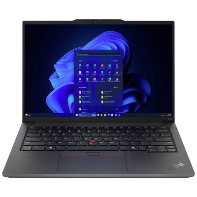 Ein geöffneter Laptop zeigt den Windows 11 Startbildschirm mit verschiedenen App-Symbolen. Der Bildschirmhintergrund ist modern und blau.