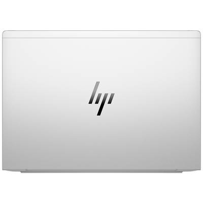 Ein silberner Laptop mit dem HP-Logo auf dem Deckel.