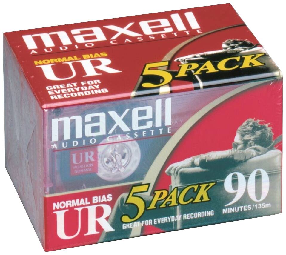 MAXELL AUDIO KASSETTE UR90 Maxell 5er Pack