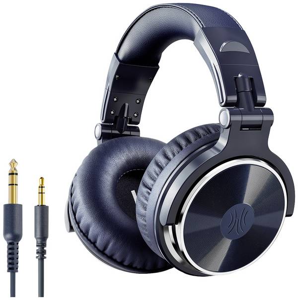 OneOdio Pro-10  Over Ear Kopfhörer kabelgebunden Stereo Blau High-Resolution Audio Faltbar, Schwenkbare Ohrmuscheln DJ