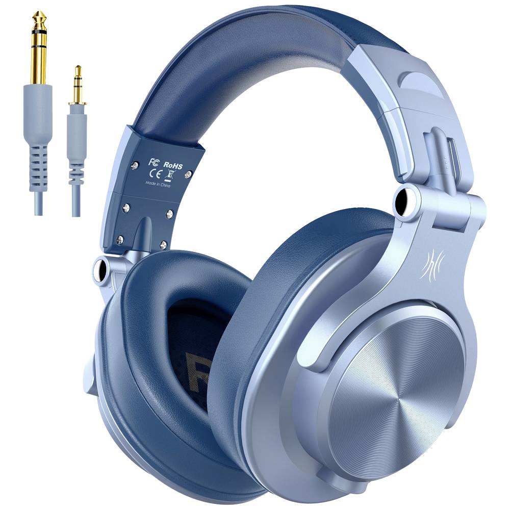 OneOdio Fusion A70 Over Ear headset DJ Bluetooth Stereo Blauw High-Resolution Audio Headset, Zwenkbare oorschelpen