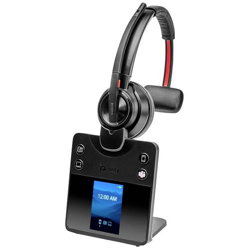 HP Poly Savi 8410 Office On Ear Headset DECT, Bluetooth® Mono Schwarz Noise Cancelling Lautstärkeregelung, Mikrofon-Stum...