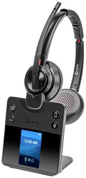 HP Poly Savi 8420 Office DECT  On Ear Headset DECT, Bluetooth® Stereo Schwarz Noise Cancelling Lautstärkeregelung, Mikrofon-Stummschaltung Computer