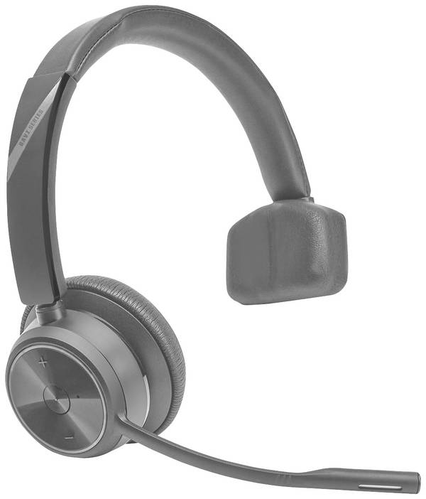 HP Poly Savi 7310 UC Monoaurales DECT  In Ear Headset DECT Mono Schwarz Noise Cancelling Lautstärkeregelung, Mikrofon-Stummschaltung Computer