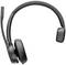 Ein schwarzes Over-Ear-Headset mit Mikrofonarm, geeignet für professionelle Telefonate oder Online-Meetings.