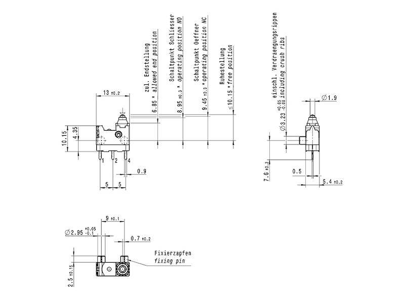 Marquardt 01065.2652-00 Microschakelaar 30 V/DC 0.1 A 1x aan/(aan) Bedieningszijde: IP67 / Aansluitzijde: IP00 Moment 1 stuk(s) afbeelding
