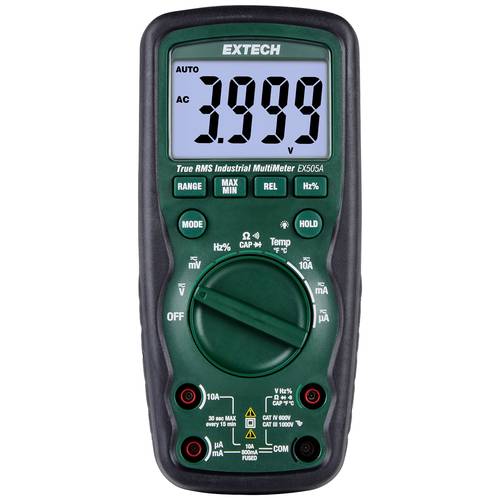 Extech Extech EX505A-K-ISO Hand-Multimeter kalibriert (ISO) digital CAT IV 600 V Anzeige (Counts): 6000