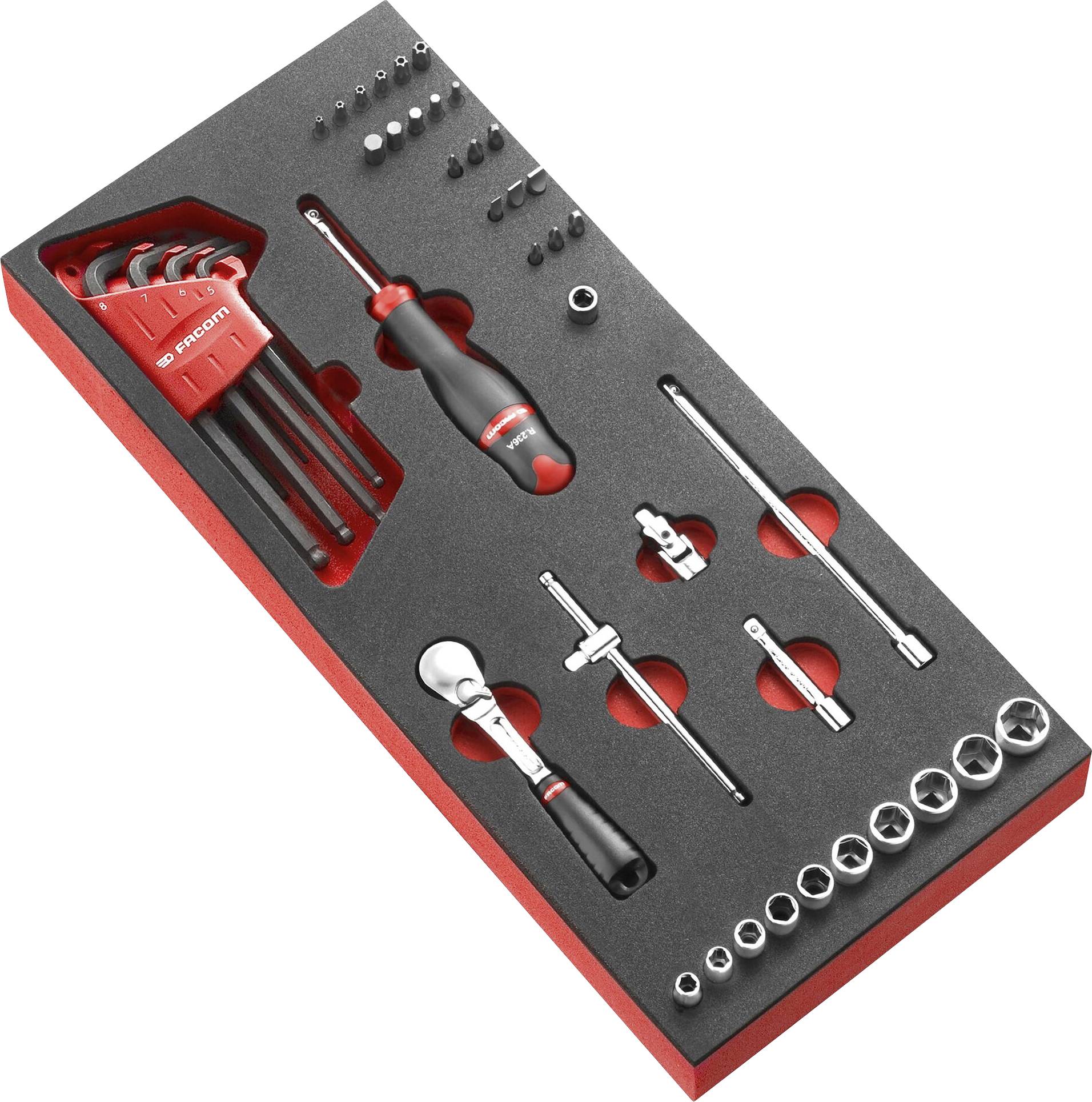 Thumbnail - Facom Steckschlüssel-Adapter-Set 1/4 (6.3 mm) MODM.RL161-36