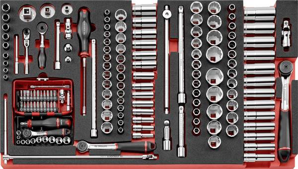 Facom  Steckschlüssel-Adapter-Set  1/2" (12.5 mm), 1/4" (6.3 mm), 3/8" (10 mm) 157teilig MODM.XXL1