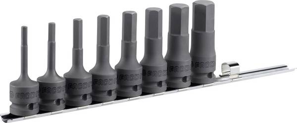 Facom Schraubendrehereinsatz-Set metrisch 1/2" (12.5 mm) 8teilig NSHM.J8