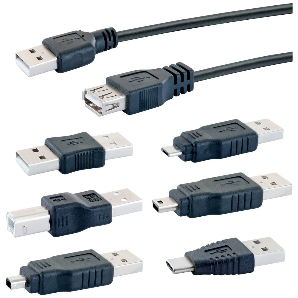 Schwaiger Schwaiger USB universeleanschlussset: 6 Adapter-lengte: 1,5 m (CAUSET531)