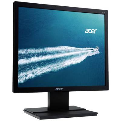 Ein Desktop-Monitor von Acer zeigt ein Bild mit einem Boot, das auf blauem Wasser fährt, mit einem sichtbaren Wellenschweif.