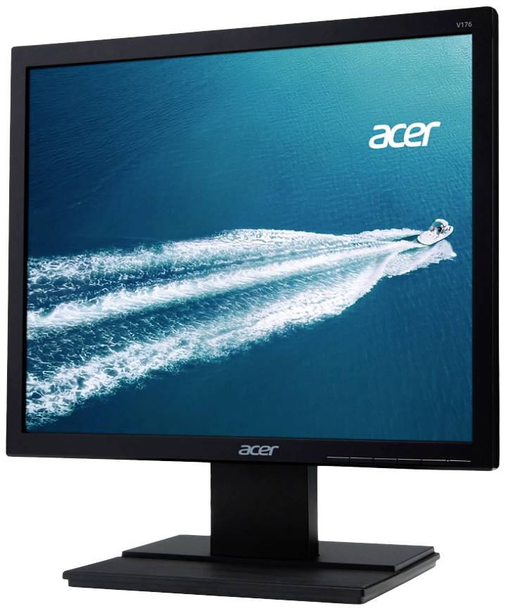 Ein Boot zieht weiße Wellenlinien über ein tiefblaues Meer, mit dem Firmenlogo 'Acer' in der rechten oberen Ecke des Bildschirms.