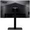 Ein schwarzer Computerbildschirm der Marke Acer, von hinten gesehen. Der Monitor steht auf einem rechteckigen Standfuß.