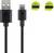 'USB-A' und 'USB-C' Kabel mit Stecker, Marke 'Goobay', schwarz, nebeneinander. Icons zeigen Anschluss-Typen.