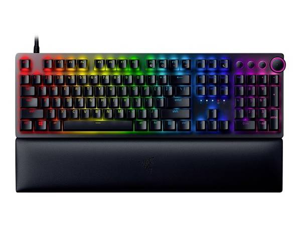 RAZER Huntsman V2 Purple Switch - Ger Kabelgebunden Gaming-Tastatur Deutsch, QWERTZ Schwarz Beleuchtet